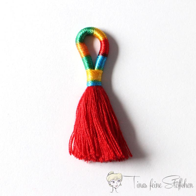 Beautiful handmade tassel made of cotton in red