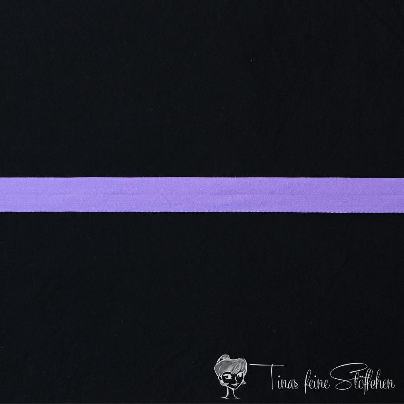 Elastic inclined band purple - 2,5cm width