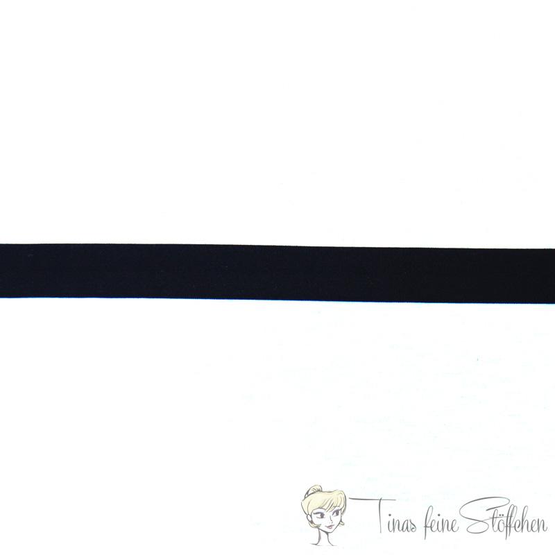 Elastic inclined band black - 2,5cm width