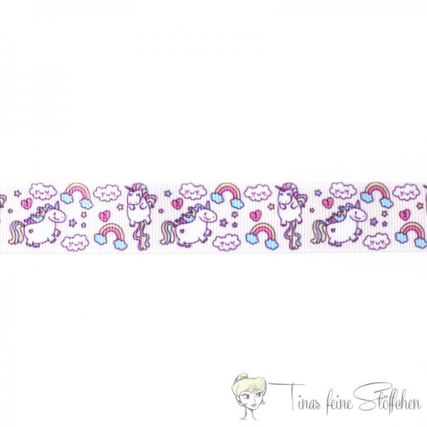 Rips ribbon with unicorns - 2,2 cm width