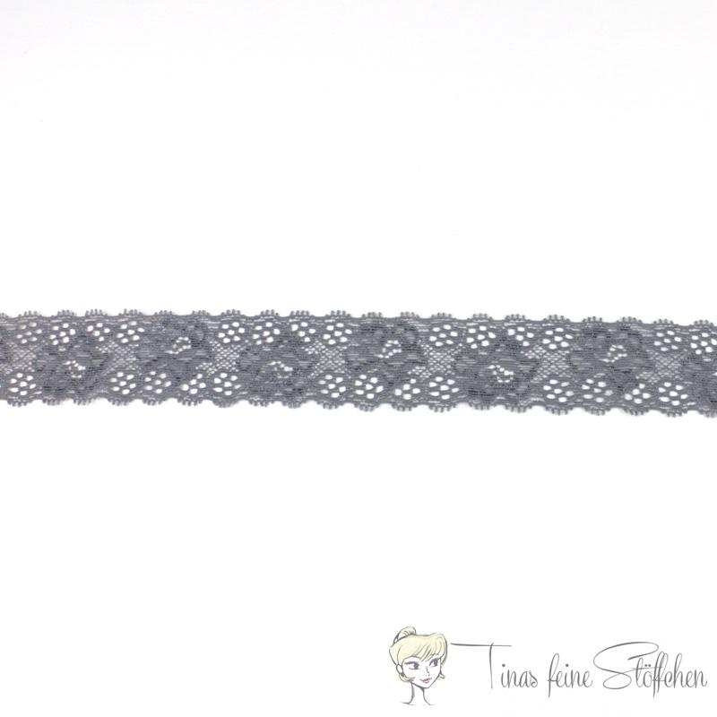 Stretch lace band dark grey 35mm 