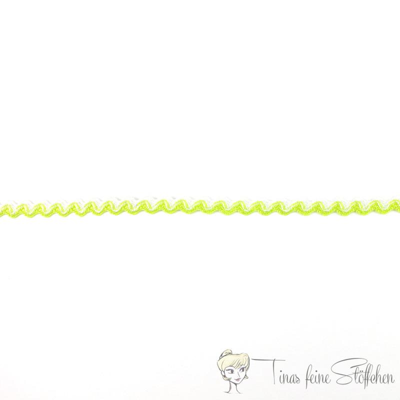 8mm serrated braid bicoloured white-lime