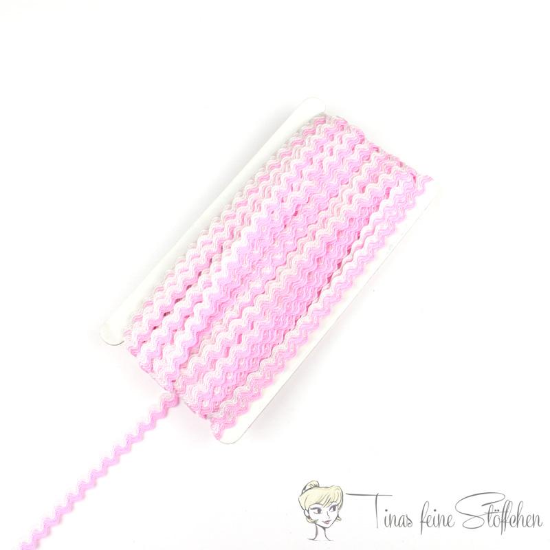 8mm serrated braid bicoloured white-pink