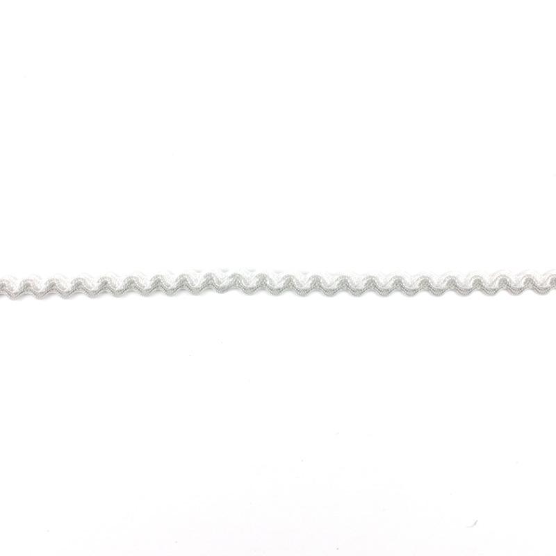 8mm serrated braid bicoloured white-grey