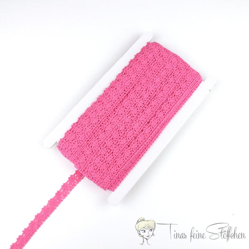 Cotton lace ribbon pink 15mm