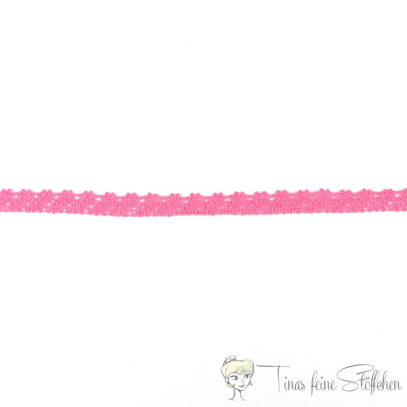 Cotton lace ribbon pink 15mm