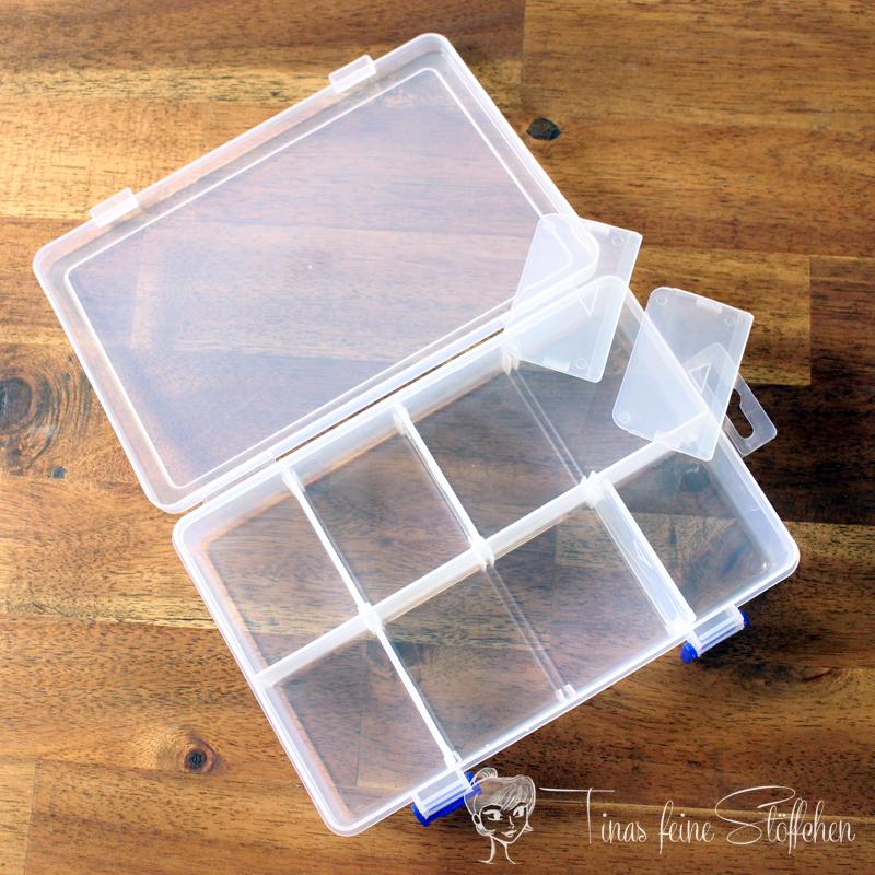 Storage box with flexible dividers