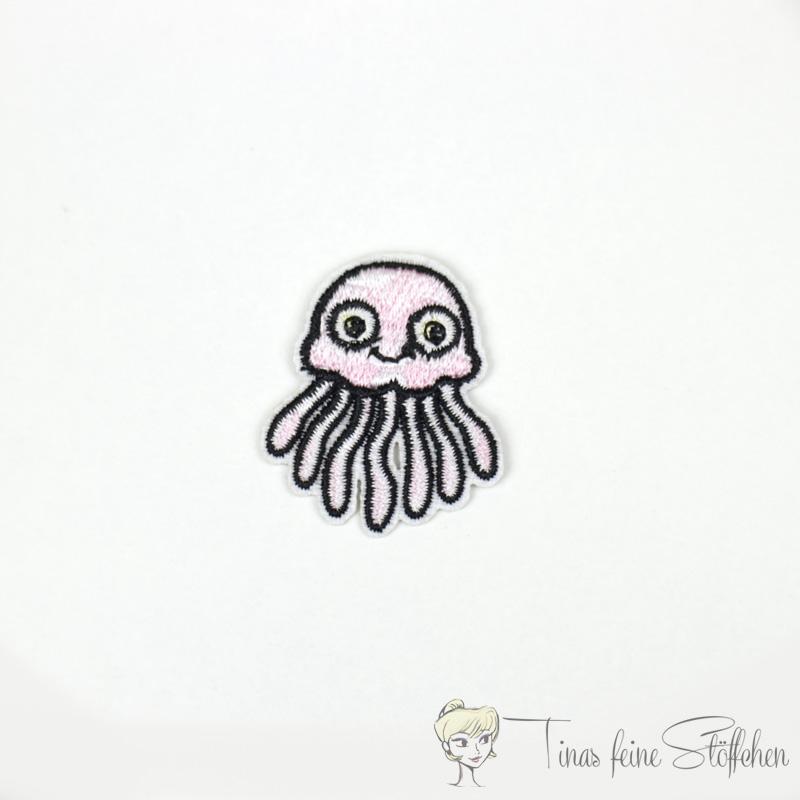 Jellyfish embroidery iron on application