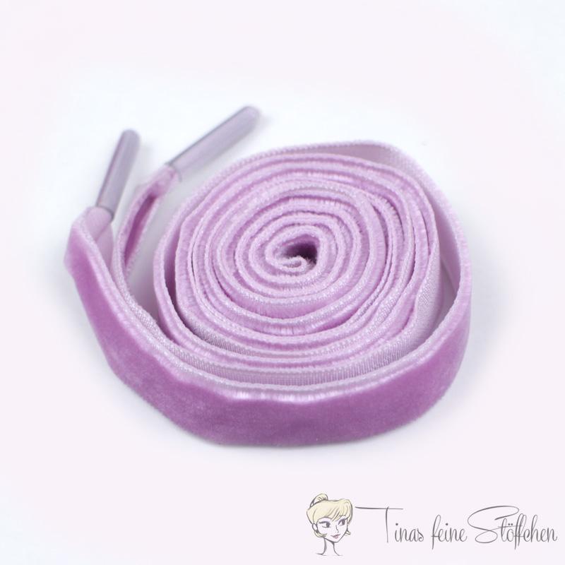 1 piece Satin/Velvet Hoodie ribbon 1,6cm wide and 120 cm long - purple