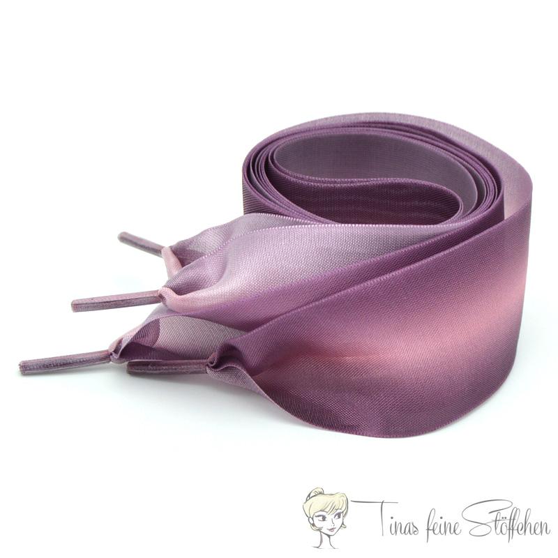 1 piece Satin Hoodie ribbon 4cm wide and 120 cm long - purple with gradient