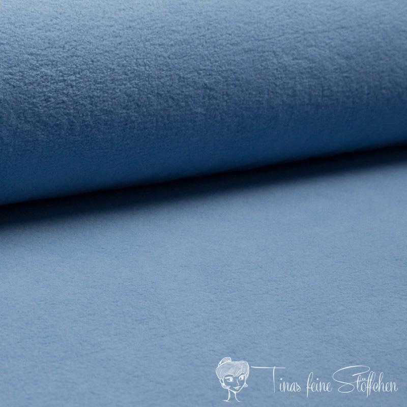 0,5 meter cotton fleece blue