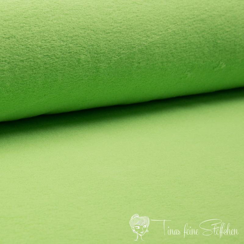 0,5 Meter Baumwoll Fleece lime