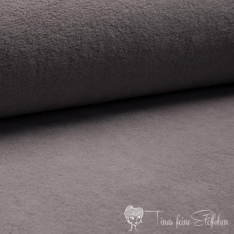 0,5 Meter Baumwoll Fleece taupe