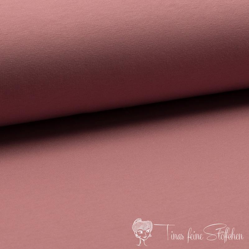 0,5 Meter Sommersweat/French Terry brushed - Uni dusty pink