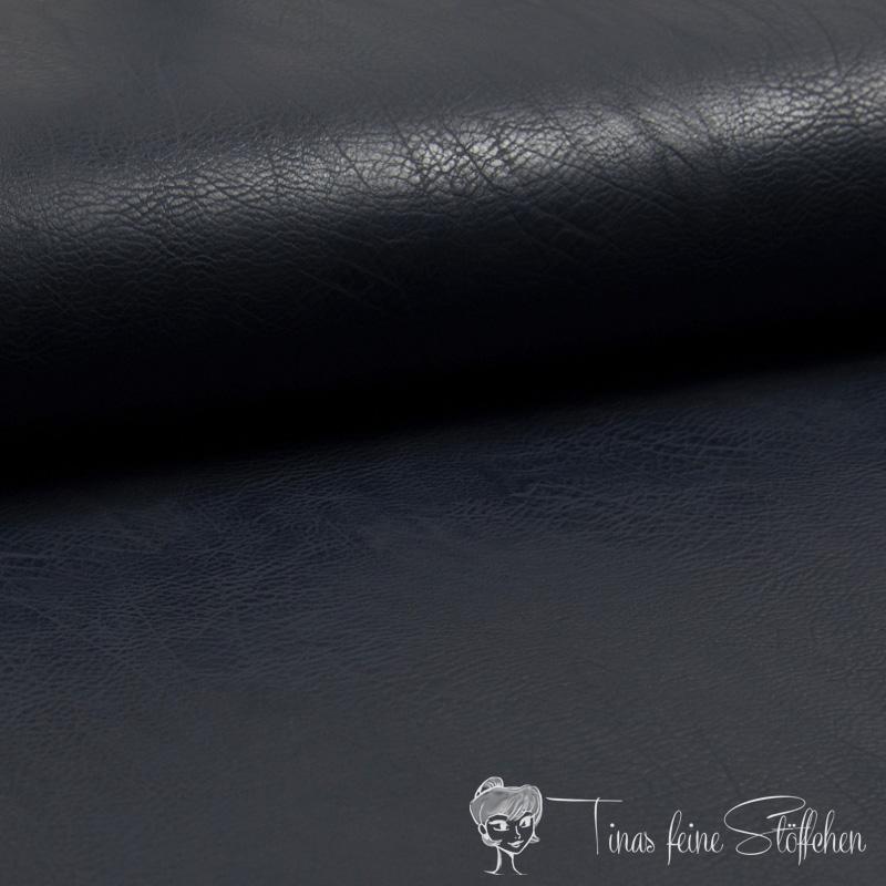 0,5 Meter Vintage imitation leather navy