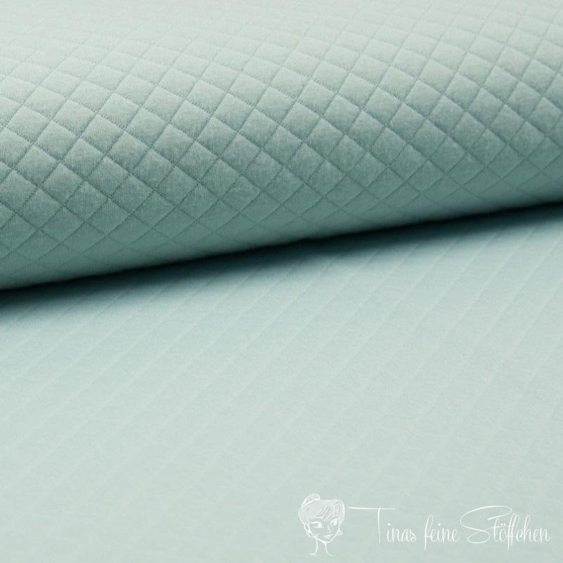 0,5 meter quilted jersey diamond dusty mint