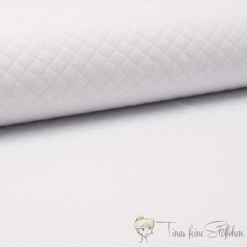 0,5 meter quilted jersey diamond white