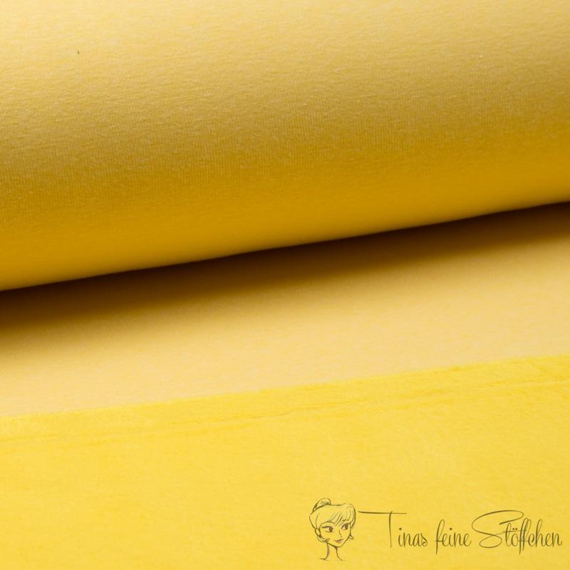 0,5 Meter Alps Fleece Uni yellow melange