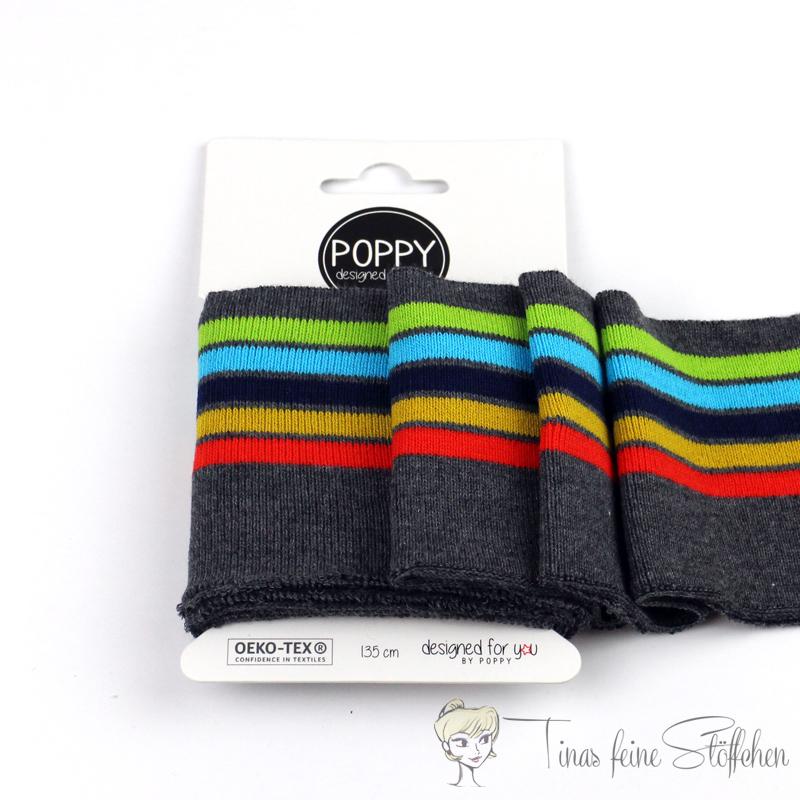 Poppy readymade cuffs anthracite mottled multicolor