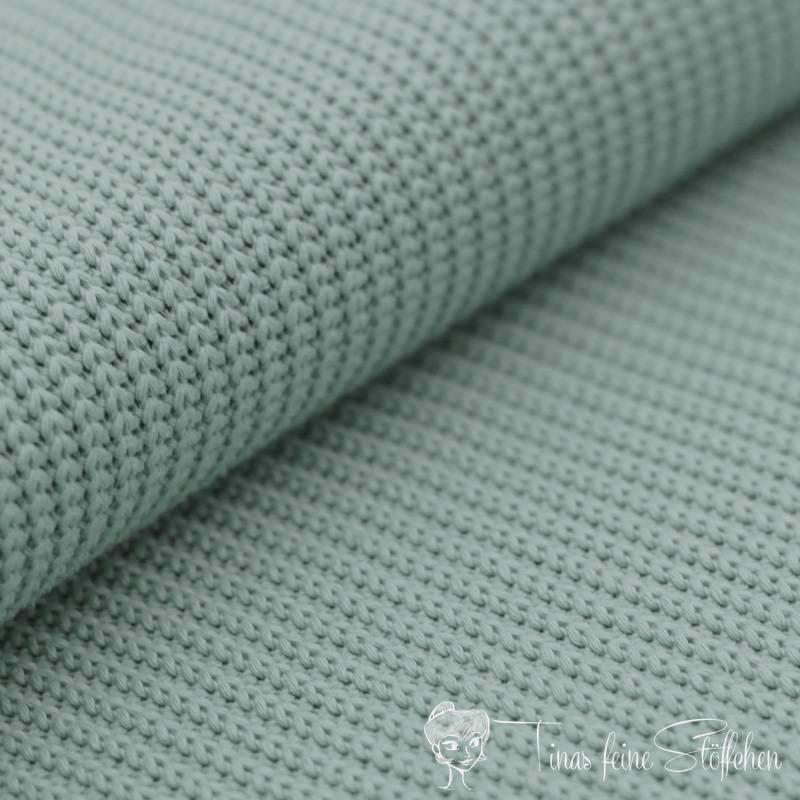 0,5 meter Cotton wide knit - Knit Jacquard -  sea green