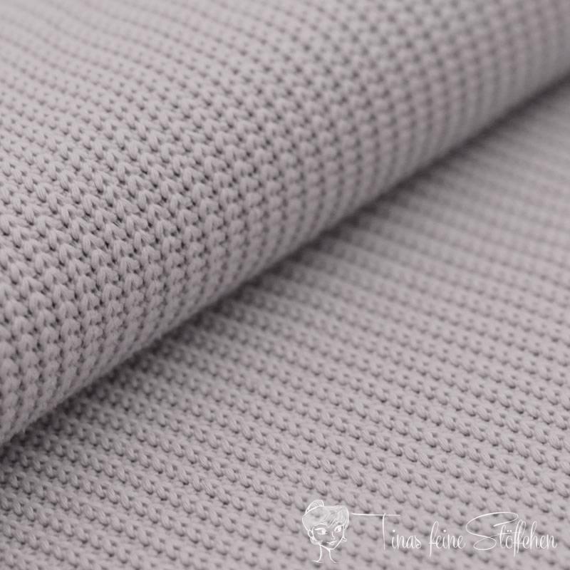 0,5 meter Cotton wide knit - Knit Jacquard - light grey