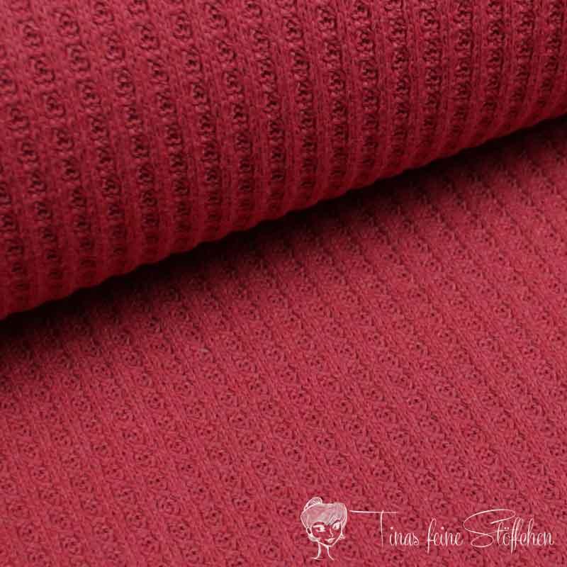 0,5 meter Cotton waffle knit - light bordeaux