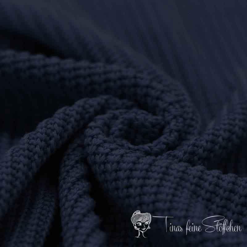 0,5 meter Cotton wide knit - Knit Jacquard - Navy