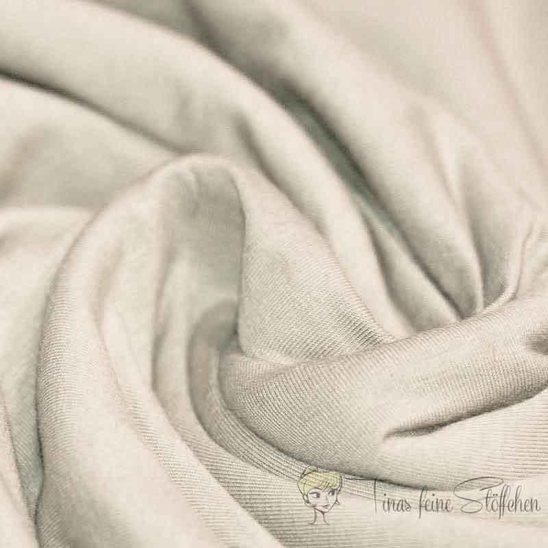 0,5 meter cotton jersey Uni light beige