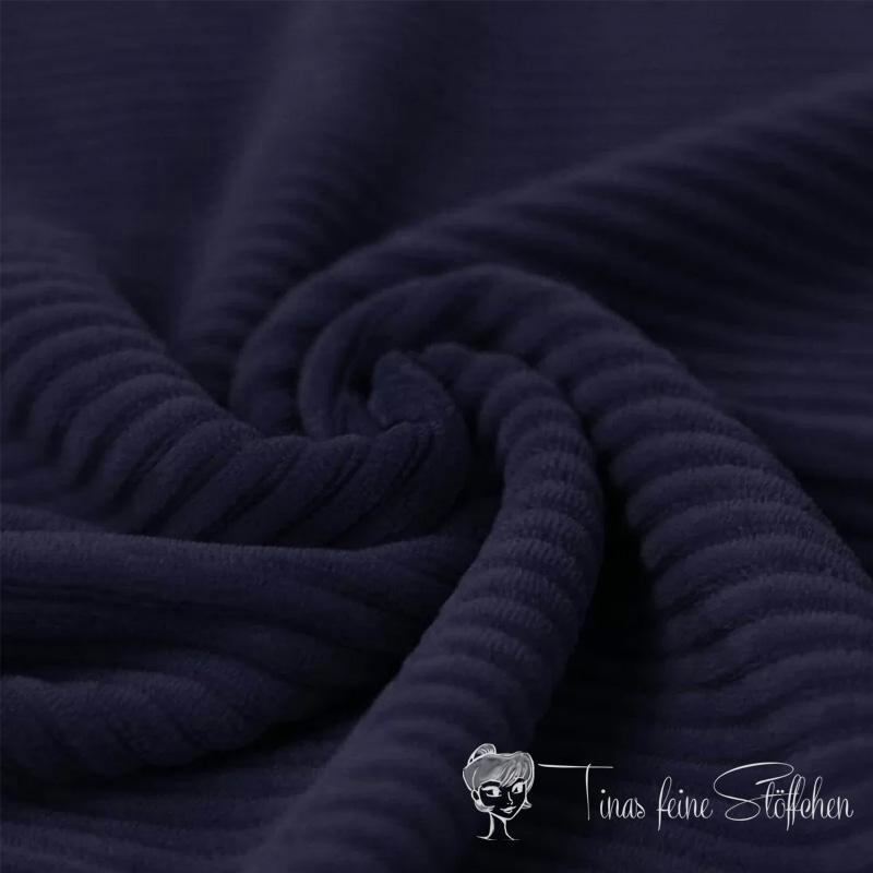 0,5 meter wide cord jersey elastic navy