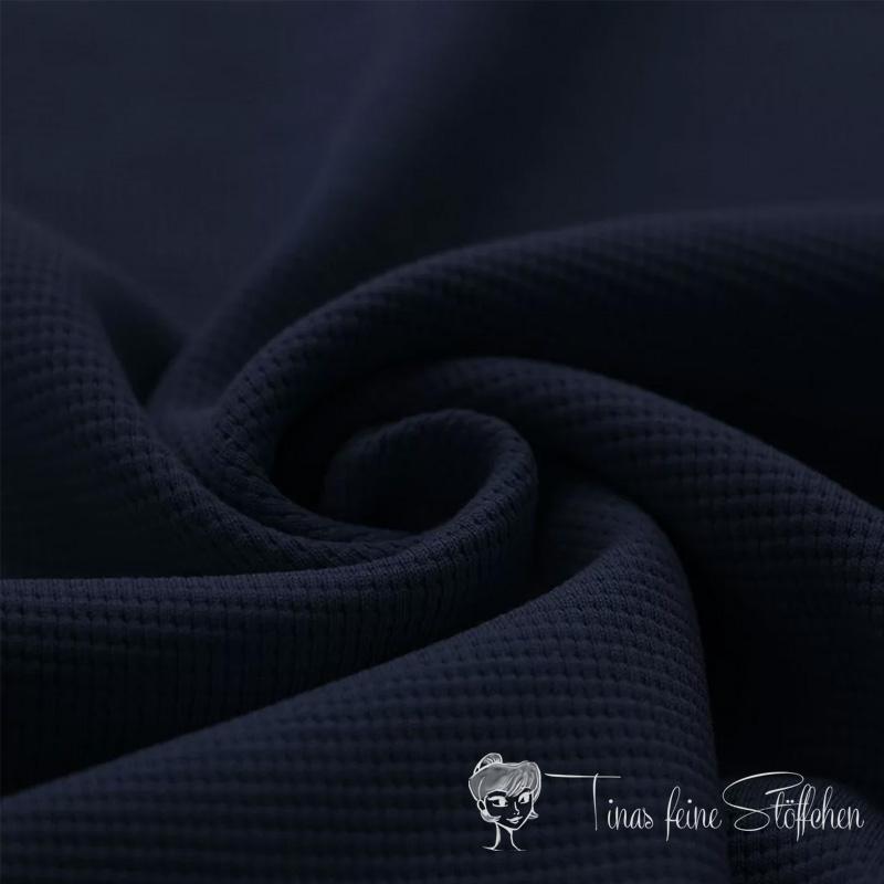 0,5 meter Cotton Micro Waffle Knit - navy