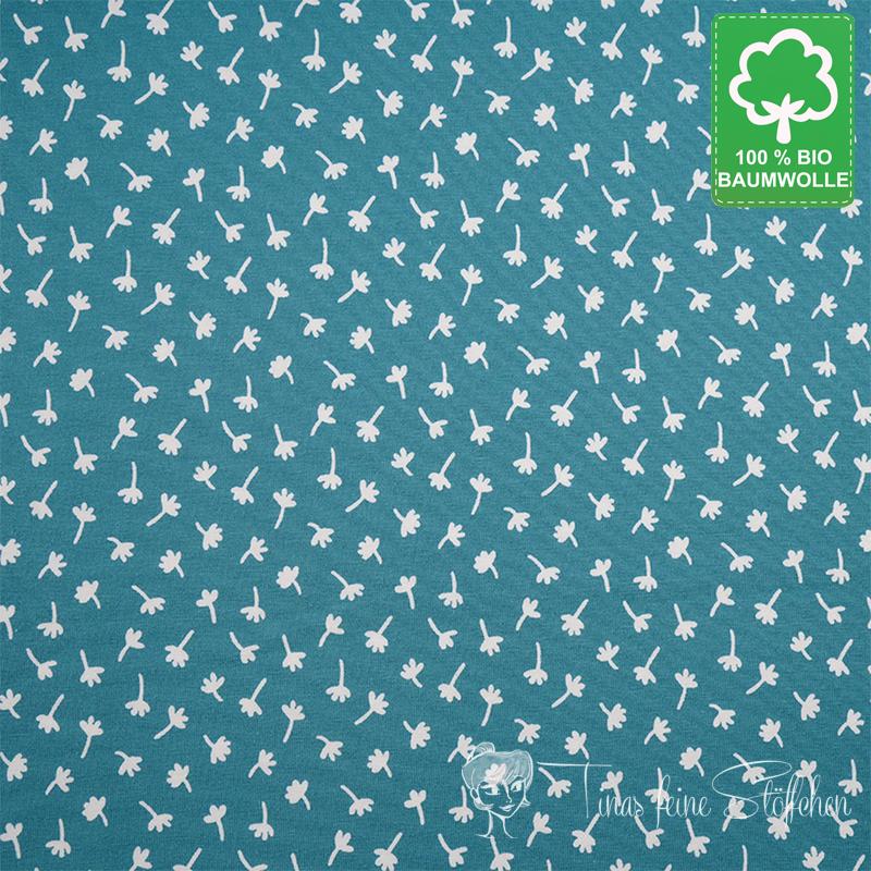 0,5 meter organic cotton jersey Retro Mini everglade