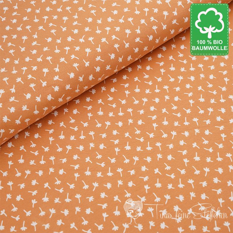 0,5 meter organic cotton jersey Retro mini autumn gold