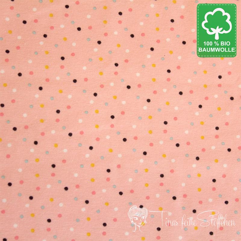 0,5 meter organic cotton jersey Mini Jungle Confetti rose