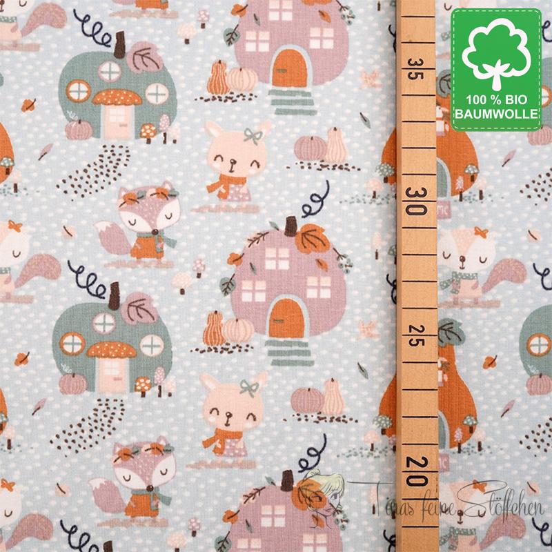 0,5 meter organic cotton jersey Sweet Home