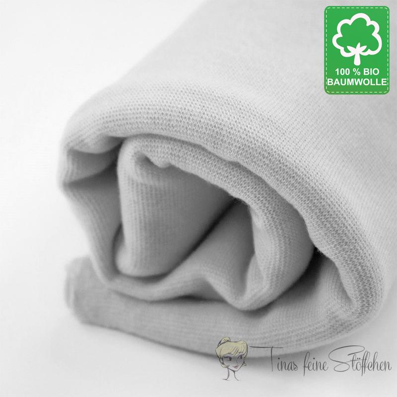 0,5 meter organic cuff rib Uni grey