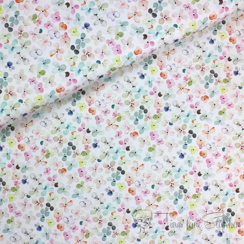 0,5 meter 0.5 meter cotton jersey digital print - multicolor floral