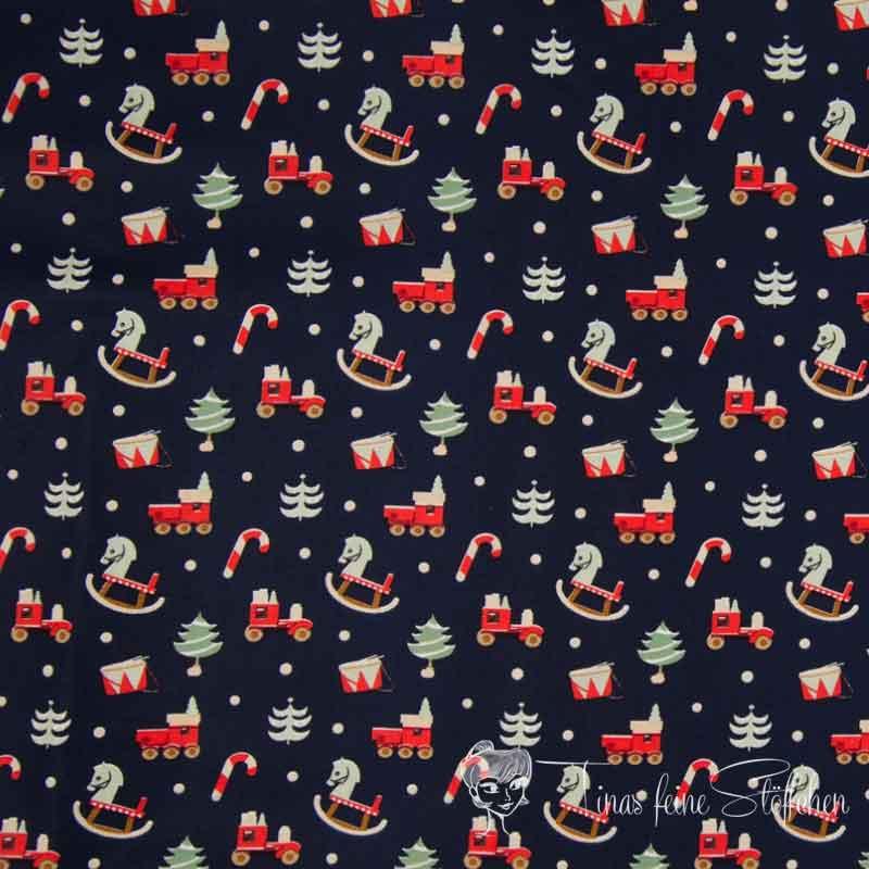 0.5 meter Christmas cotton Navy with christmas presents