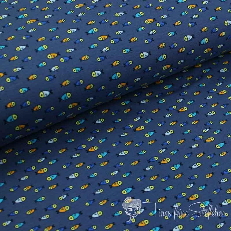 0.5 meter cotton jersey with fish - combination fabric to TS200694