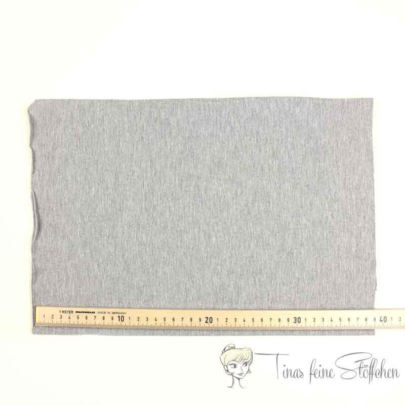 39cm cotton jersey plain light grey melange - remaining stock