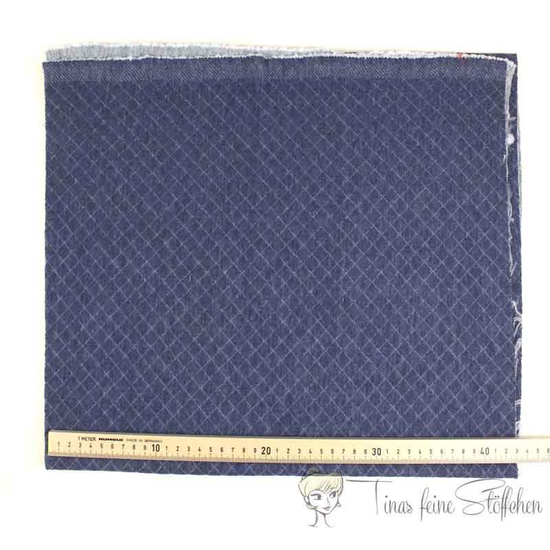 40cm quilted jersey navy melange - remaining stock