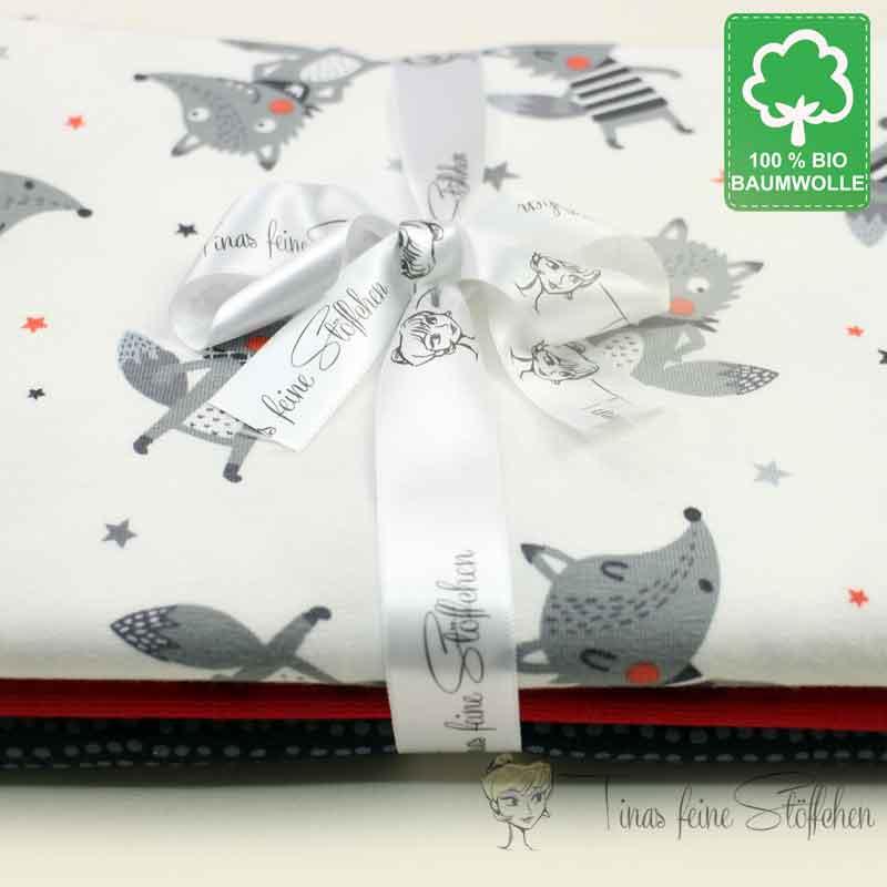 Organic cotton jesery fabric package Wolf