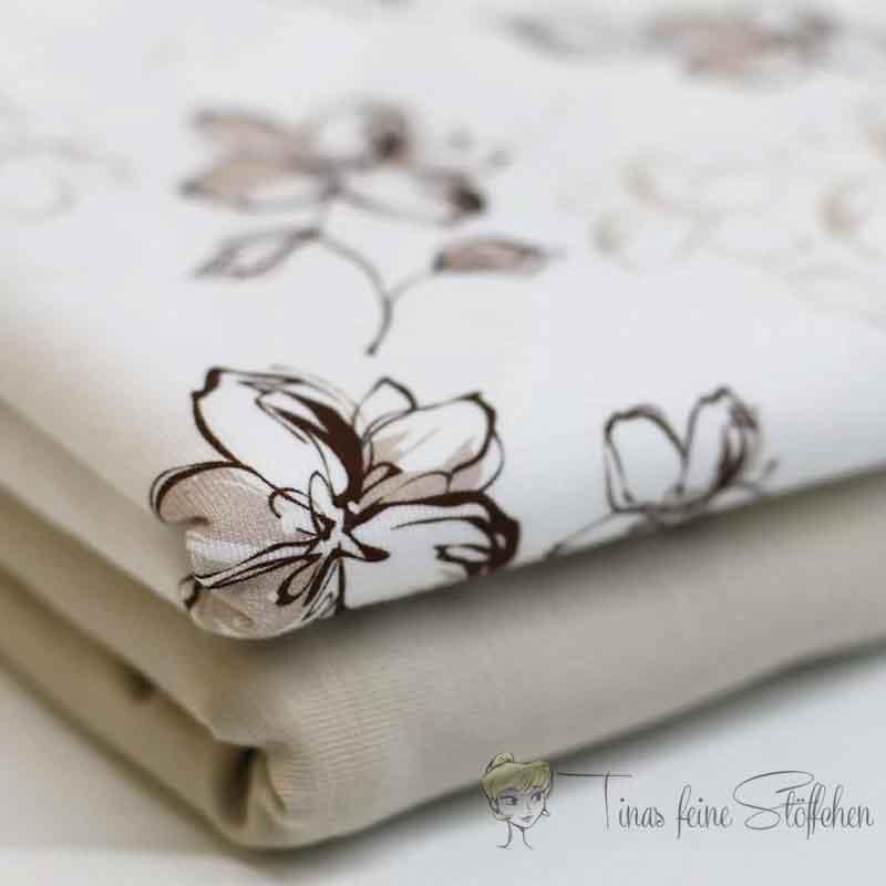 Fabric package with flowers